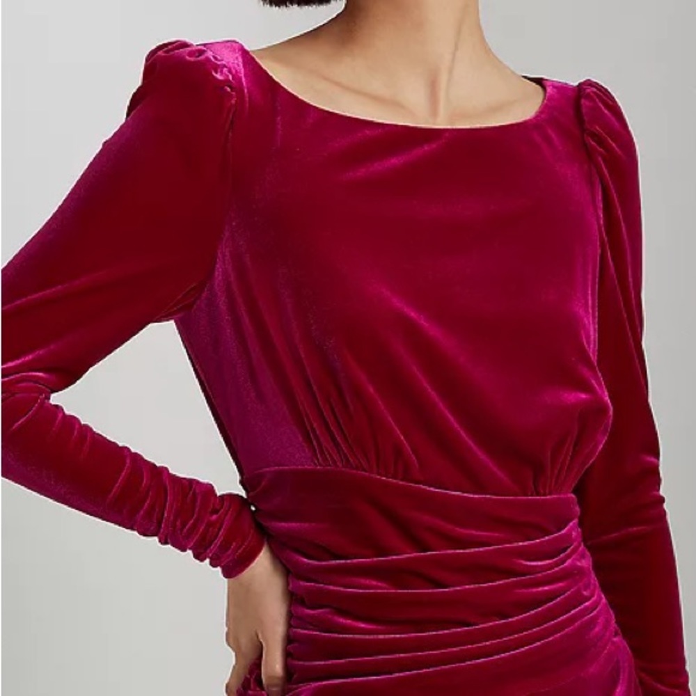 Ralph Lauren NWT Size 14 Burgundy stunning  Velvet Cocktail Dress